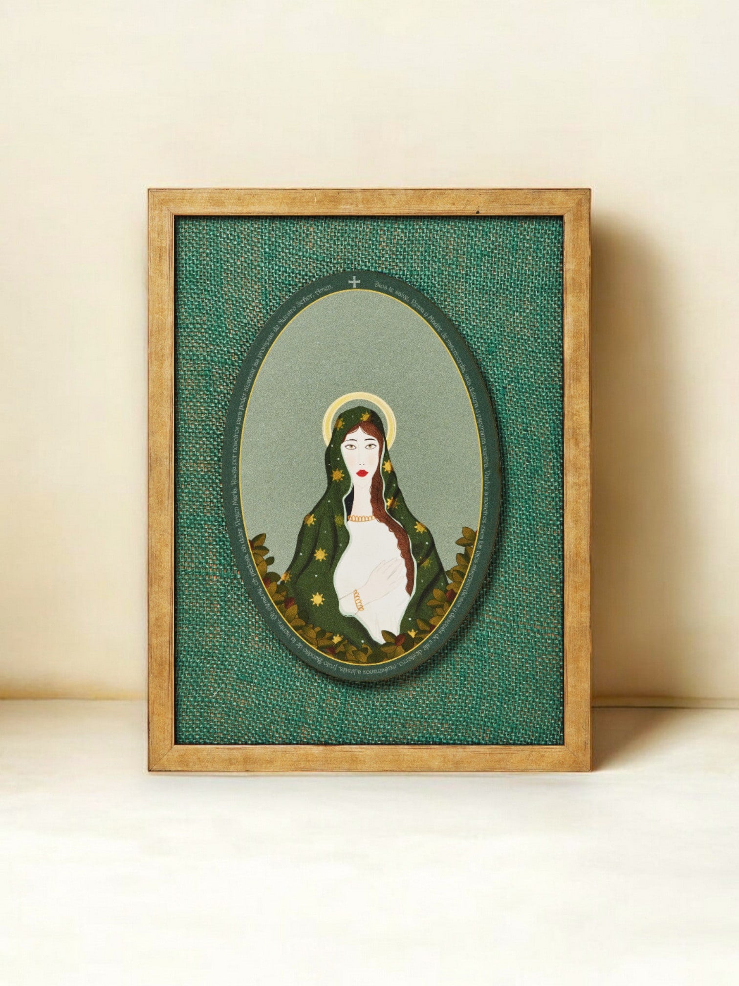 CUADRO VIRGEN MARÍA MANTO VERDE | CVM02_A.jpg
