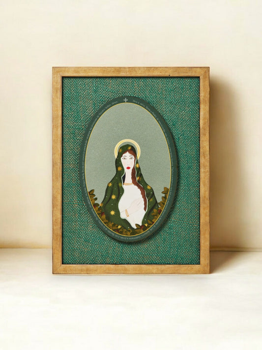 CUADRO VIRGEN MARÍA MANTO VERDE | CVM02_A.jpg