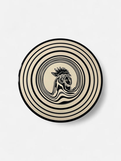 PLATO GIRATORIO ANIMALES NEGRO