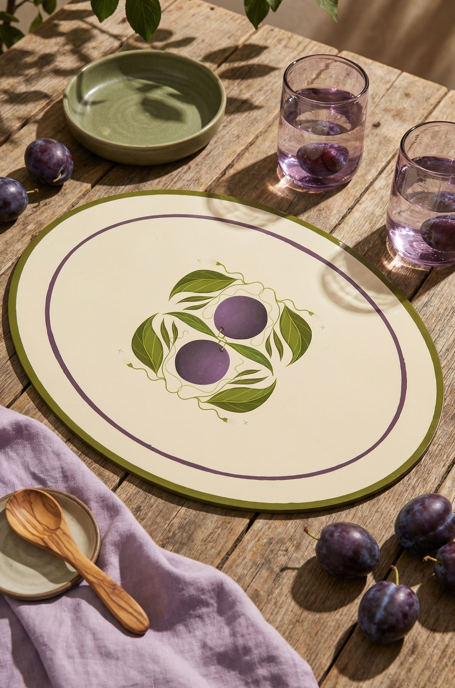 MANTEL INDIVIDUAL CIRUELAS
