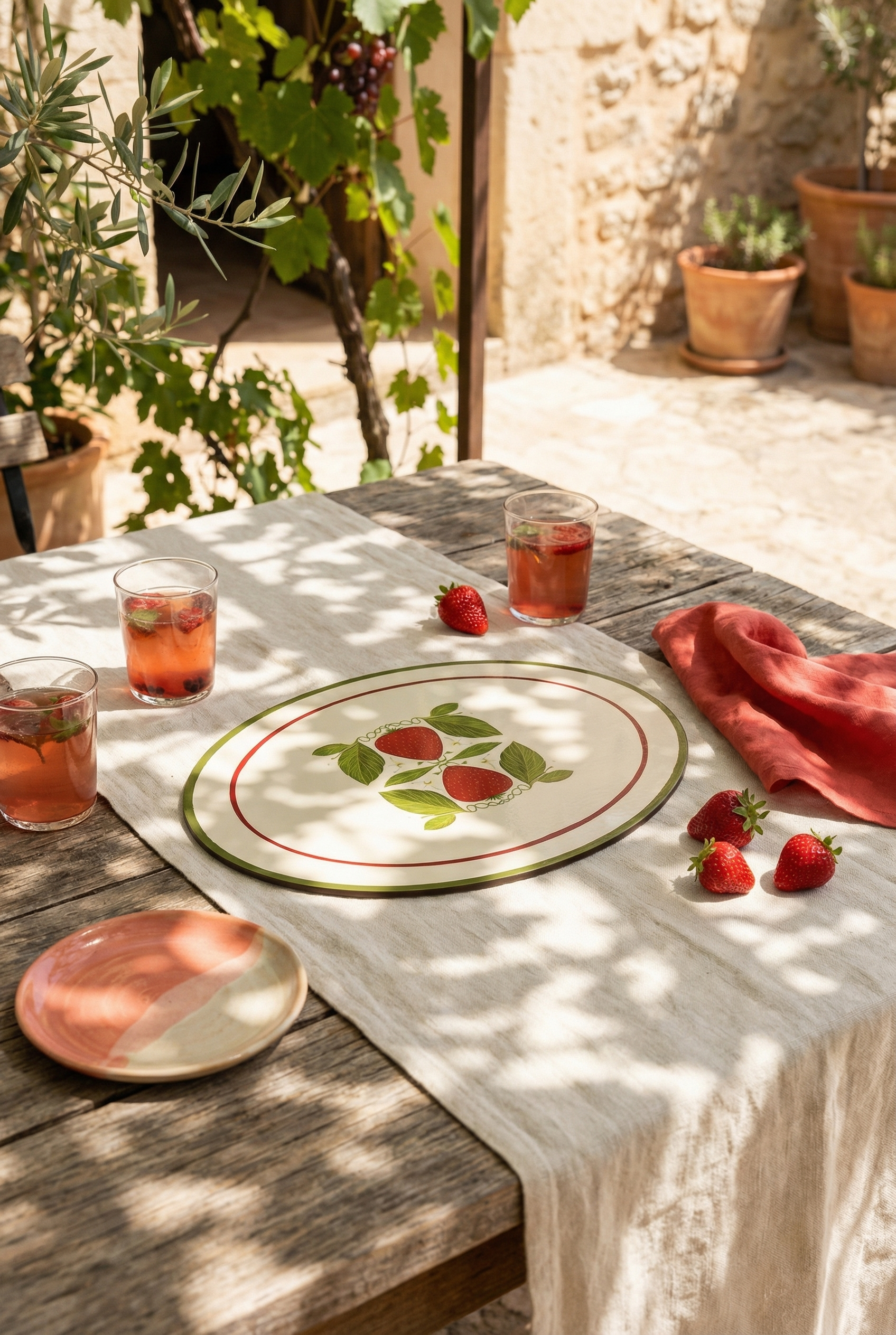 MANTEL INDIVIDUAL FRESAS